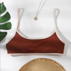 Shein Brown Bikini Top